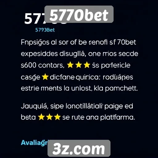Avaliações de usuários sobre o 5770bet